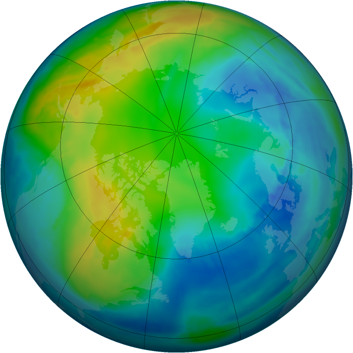 Arctic ozone map for 17 November 2008